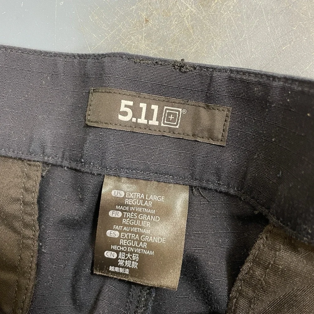 5.11 Tactical Men's TDU Adjustable Work Pants, 74003 - Black, XL Regular